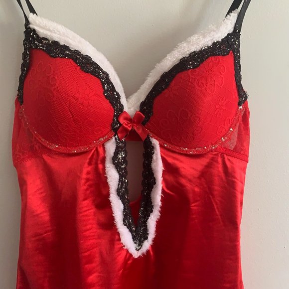 Xmas Holiday Lingerie, Retro Sparkly Negligee (Size M-L) - Picture 2 of 5